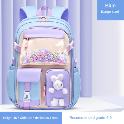 2023 Primary School Girls' Schoolbag Kawaii Lightweight Children's Bag Waterproof Bags Colorful Travel Backpack Mochilas Gifts