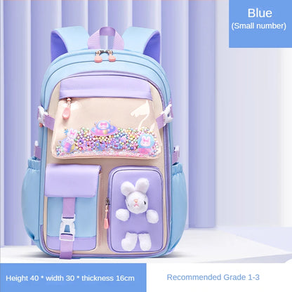 2023 Primary School Girls' Schoolbag Kawaii Lightweight Children's Bag Waterproof Bags Colorful Travel Backpack Mochilas Gifts