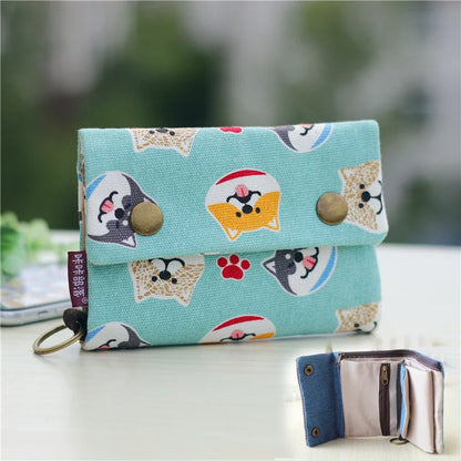 2023 Red Heart A Women Wallets Large Capacity Canvas Lady Purse Handbags Girls Student Zipper Mobile Bag Coins Wallet carteira