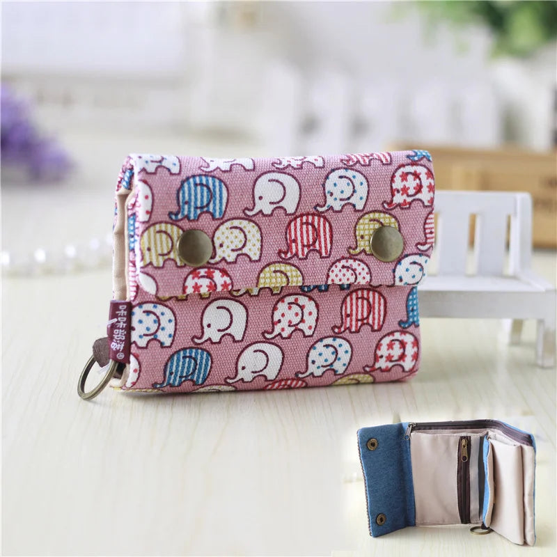 2023 Red Heart A Women Wallets Large Capacity Canvas Lady Purse Handbags Girls Student Zipper Mobile Bag Coins Wallet carteira