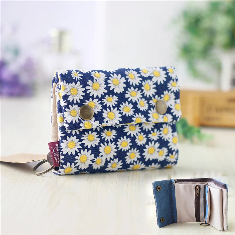 2023 Red Heart A Women Wallets Large Capacity Canvas Lady Purse Handbags Girls Student Zipper Mobile Bag Coins Wallet carteira