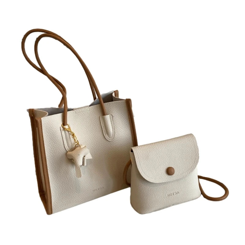 2023 Shoulder Bag Tote with Small Crossbody Bag Versatile Bucket Bag for Girl