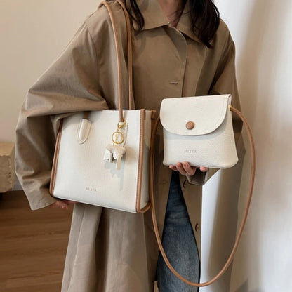 2023 Shoulder Bag Tote with Small Crossbody Bag Versatile Bucket Bag for Girl