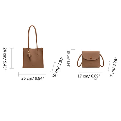 2023 Shoulder Bag Tote with Small Crossbody Bag Versatile Bucket Bag for Girl