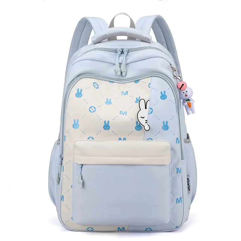 2023 Simple Fashion Girls School Backpacks Light Elementary Student School Bags Large Capacity Travel Bookbag Kawaii Back Pack