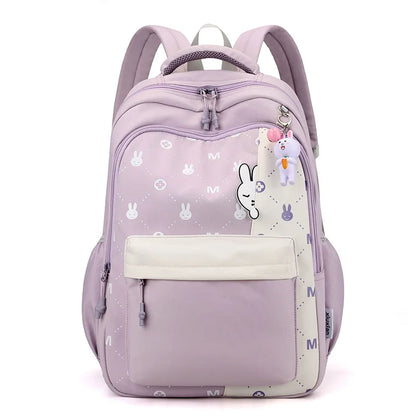 2023 Simple Fashion Girls School Backpacks Light Elementary Student School Bags Large Capacity Travel Bookbag Kawaii Back Pack