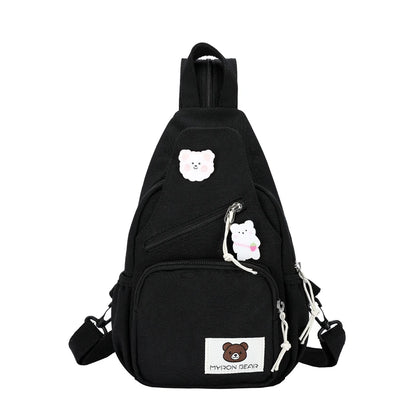 2023 Summer New Multifunctional Women's Backpack Contrasting Color Design Fashion Shoulder Bag Casual Small Student Backpack