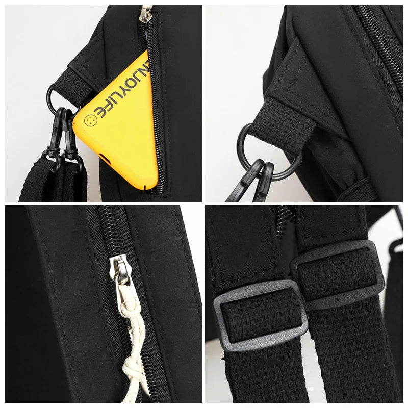 2023 Summer New Multifunctional Women's Backpack Contrasting Color Design Fashion Shoulder Bag Casual Small Student Backpack