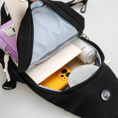 2023 Summer New Multifunctional Women's Backpack Contrasting Color Design Fashion Shoulder Bag Casual Small Student Backpack