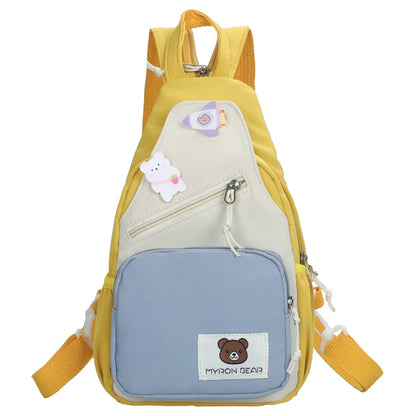 2023 Summer New Multifunctional Women's Backpack Contrasting Color Design Fashion Shoulder Bag Casual Small Student Backpack