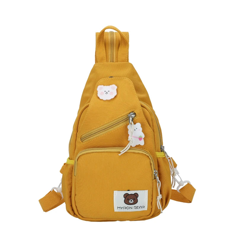 2023 Summer New Multifunctional Women's Backpack Contrasting Color Design Fashion Shoulder Bag Casual Small Student Backpack