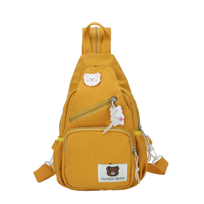 2023 Summer New Multifunctional Women's Backpack Contrasting Color Design Fashion Shoulder Bag Casual Small Student Backpack