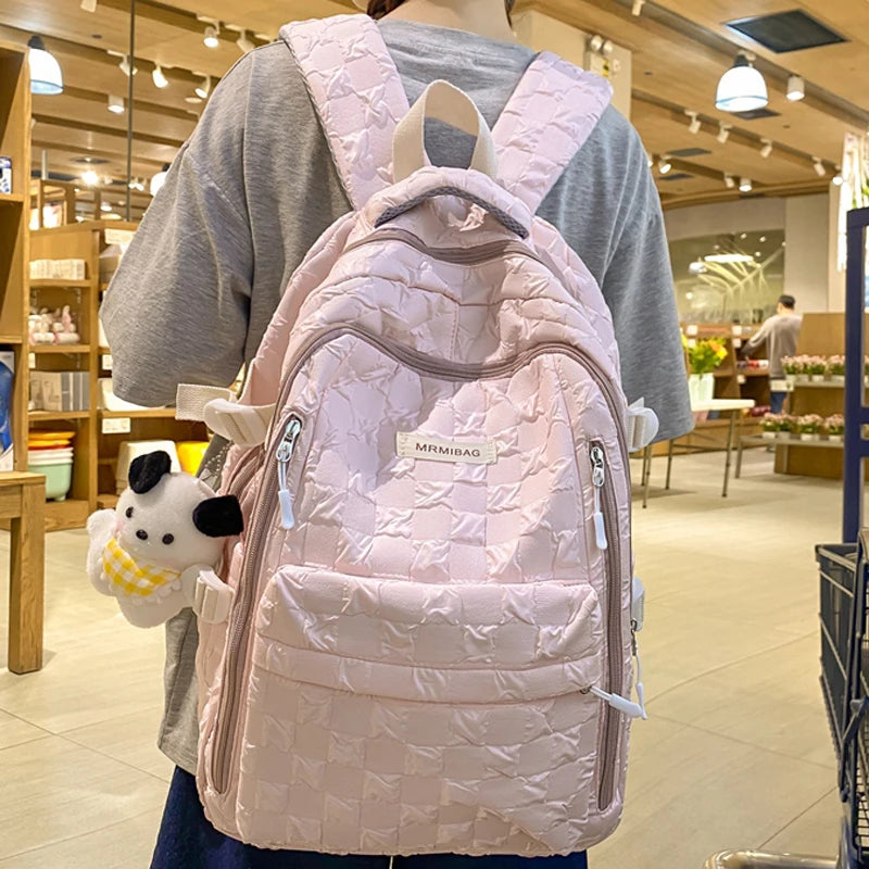 2023 Summer Woman Backpack Schoolbag for Teenage Girls Fashion Female Large Capacity Rucksack High Quality School Bag
