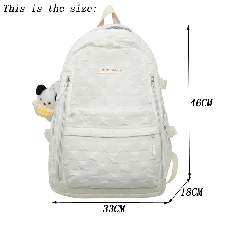 2023 Summer Woman Backpack Schoolbag for Teenage Girls Fashion Female Large Capacity Rucksack High Quality School Bag
