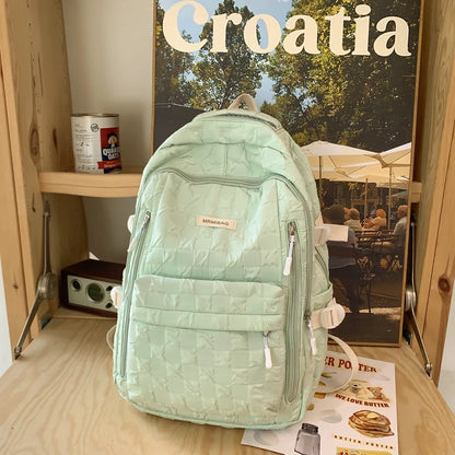 2023 Summer Woman Backpack Schoolbag for Teenage Girls Fashion Female Large Capacity Rucksack High Quality School Bag