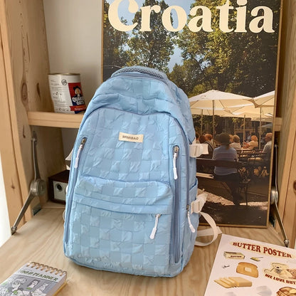 2023 Summer Woman Backpack Schoolbag for Teenage Girls Fashion Female Large Capacity Rucksack High Quality School Bag