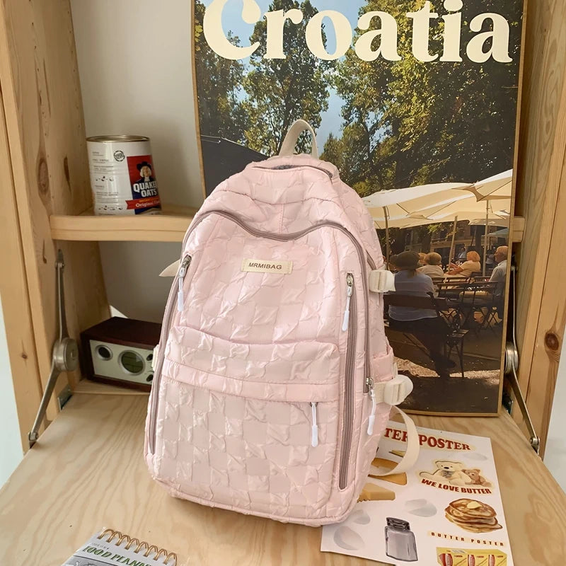 2023 Summer Woman Backpack Schoolbag for Teenage Girls Fashion Female Large Capacity Rucksack High Quality School Bag