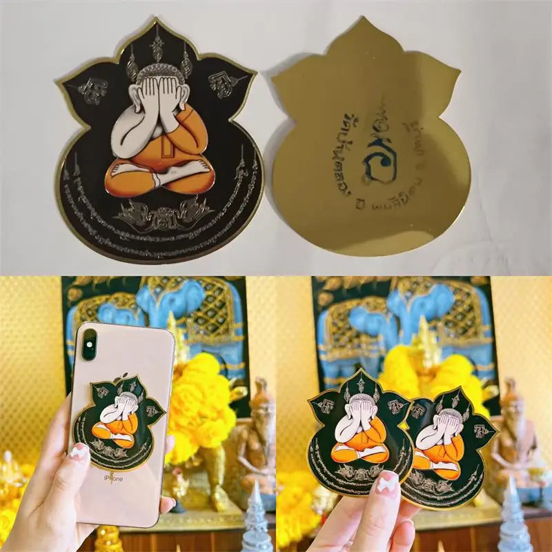 2023 Thailand Buddhist HOME CAR buddha Amulet Mobile phone sticker exorcise evil spirits Bless safety Bring good luck talisman