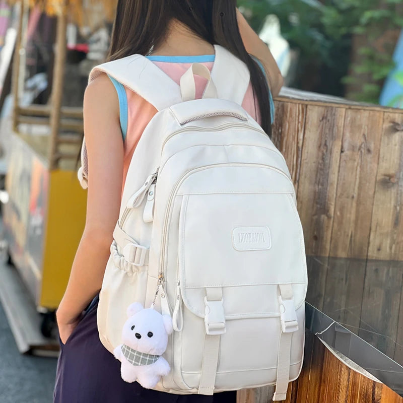 2023 Travel Waterproof Book Bags Fashion Ladies Cute Laptop Trendy Women College Student Backpack Girl Kawaii Nylon School Bag