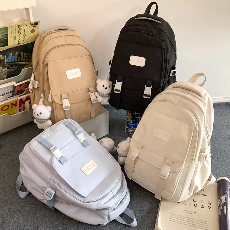 2023 Travel Waterproof Book Bags Fashion Ladies Cute Laptop Trendy Women College Student Backpack Girl Kawaii Nylon School Bag