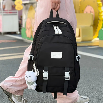 2023 Travel Waterproof Book Bags Fashion Ladies Cute Laptop Trendy Women College Student Backpack Girl Kawaii Nylon School Bag