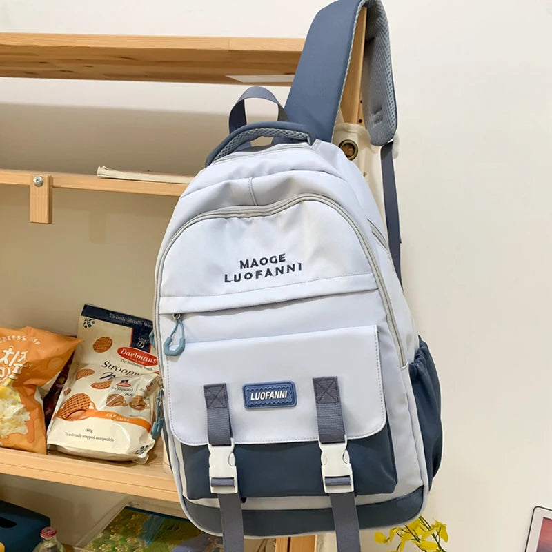 2023 Trendy Book Bag High Capacity Cool Women Fashion Laptop College Backpack Girl Nylon Female Travel School Bag Kawaii Student