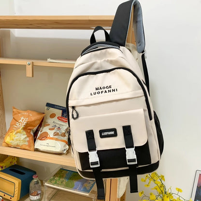 2023 Trendy Book Bag High Capacity Cool Women Fashion Laptop College Backpack Girl Nylon Female Travel School Bag Kawaii Student