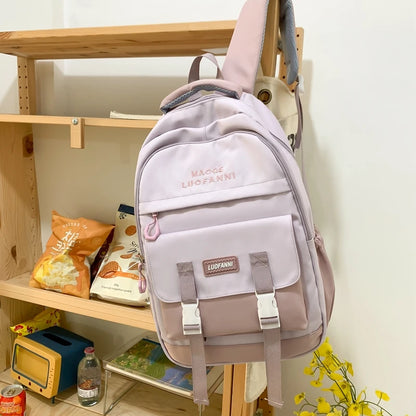 2023 Trendy Book Bag High Capacity Cool Women Fashion Laptop College Backpack Girl Nylon Female Travel School Bag Kawaii Student