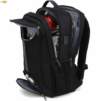 2023 Waterproof 17 Inch Laptop Backpack Men USB Charging Travel Backpacks Women Oxford Rucksack Male Students School Bag Mochila
