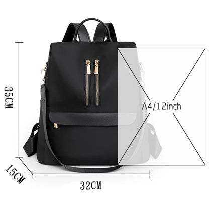 2023 Waterproof Nylon Cloth Women Backpack Anti-theft Back Pack Ladies Fashion School Bags High Quality Large Capacity Bagpacks