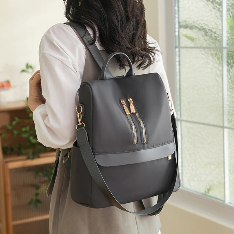2023 Waterproof Nylon Cloth Women Backpack Anti-theft Back Pack Ladies Fashion School Bags High Quality Large Capacity Bagpacks