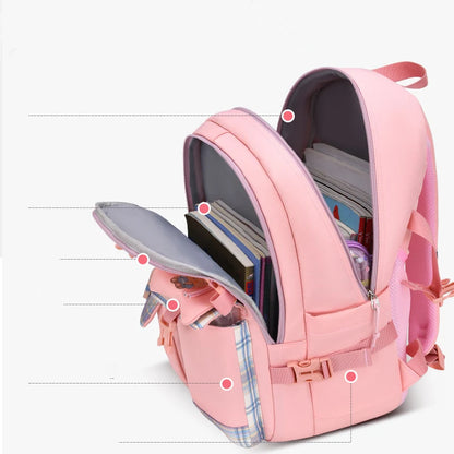 2023 Waterproof School Bags With cartoon pendant Light Weight Children Backpack schoolbag Printing Kids School Backpacks mochila