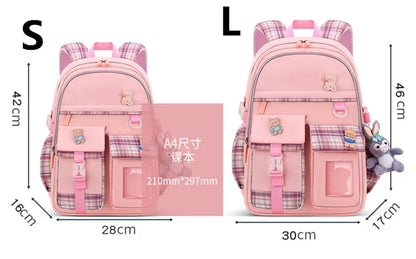 2023 Waterproof School Bags With cartoon pendant Light Weight Children Backpack schoolbag Printing Kids School Backpacks mochila