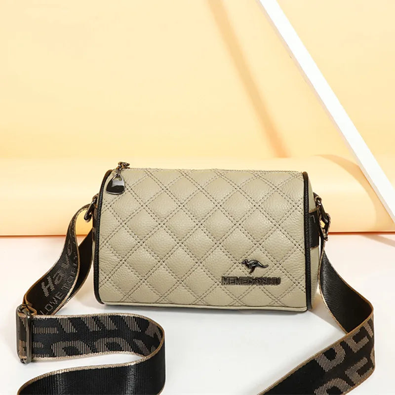 2023 Wide Shoulder Strap Genuine Leather Women Tote Sac High Quality Cow Leather Shoulder Crossbody Bags For Women Lady Handbags