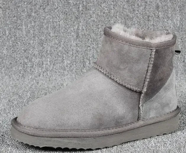 2023 Winter Warm Boots Fur Ladies Snow Boots Real Sheepskin Wool Low-cut Warm Fur Shoes Man  Women Winter Short Boots Shoes New