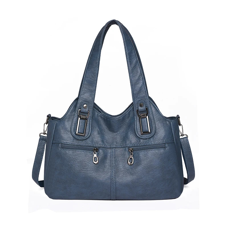 2023 Women High Quality Leather Shoulder Bag Top-handle Bags Casual Large Capacity Messenger Bags Luxury Designe Ladies Handbags