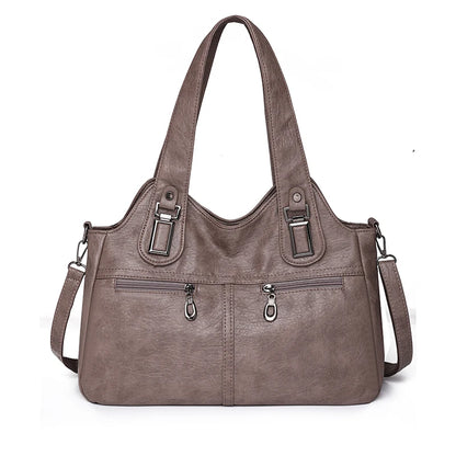 2023 Women High Quality Leather Shoulder Bag Top-handle Bags Casual Large Capacity Messenger Bags Luxury Designe Ladies Handbags