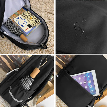 2023 Women Nylon Laptop Cute Waterproof Travel School Bag Ladies Student Girl Boy Book Bag Male Female College Backpack Trendy