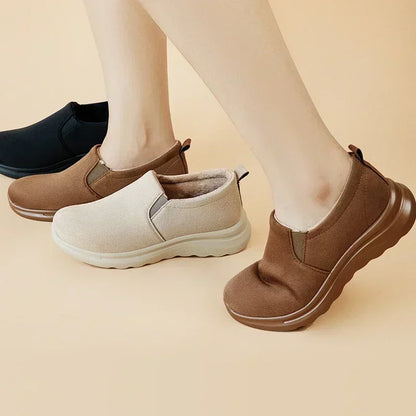 2023 Women's Snow Boots Platform Boots Women's Leisure Winter Snow Ankle Boots Women's Anti slip Plush Leather