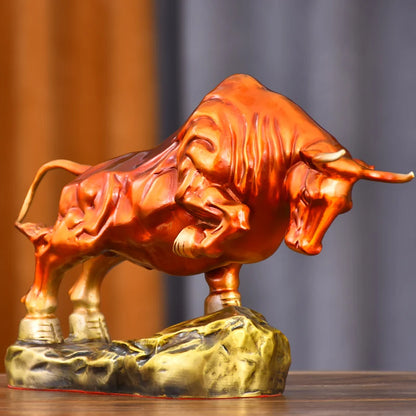 2023 foreign business guest company office boss GIFT  High grade lucky  Lucky bull Ornament copper Sculpture BAR Living ROOM