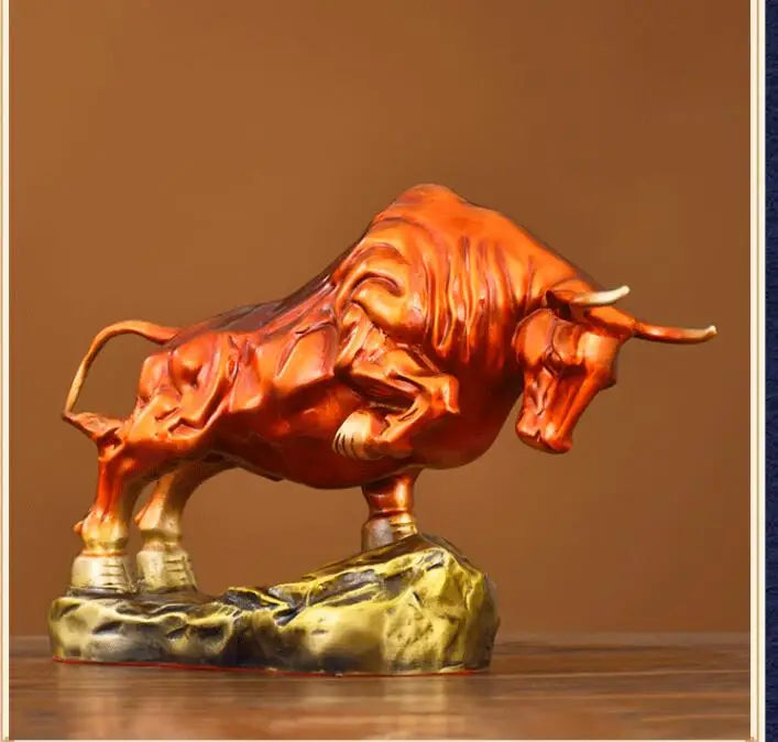 2023 foreign business guest company office boss GIFT  High grade lucky  Lucky bull Ornament copper Sculpture BAR Living ROOM