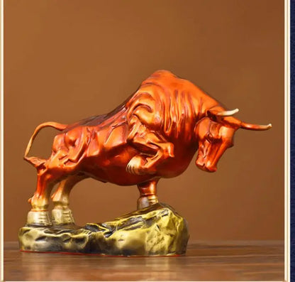 2023 foreign business guest company office boss GIFT  High grade lucky  Lucky bull Ornament copper Sculpture BAR Living ROOM