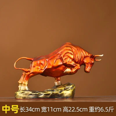 2023 foreign business guest company office boss GIFT  High grade lucky  Lucky bull Ornament copper Sculpture BAR Living ROOM