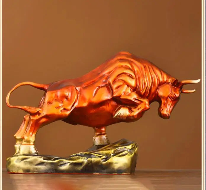 2023 foreign business guest company office boss GIFT  High grade lucky  Lucky bull Ornament copper Sculpture BAR Living ROOM