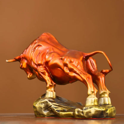 2023 foreign business guest company office boss GIFT  High grade lucky  Lucky bull Ornament copper Sculpture BAR Living ROOM