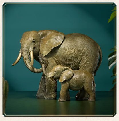 2023 foreign business guest company office boss GIFT  High grade lucky animal Africa elephants brass Sculpture BAR Living ROOM