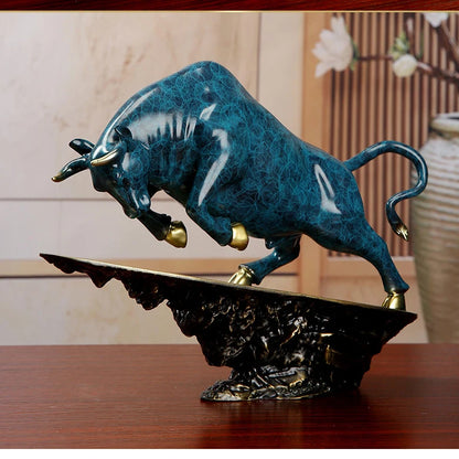 2023 good luck home OFFICE BAR CLUB Business Stock market finance Mascot bring wealth money LUCK bronze lightning BULL statue