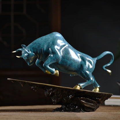 2023 good luck home OFFICE BAR CLUB Business Stock market finance Mascot bring wealth money LUCK bronze lightning BULL statue