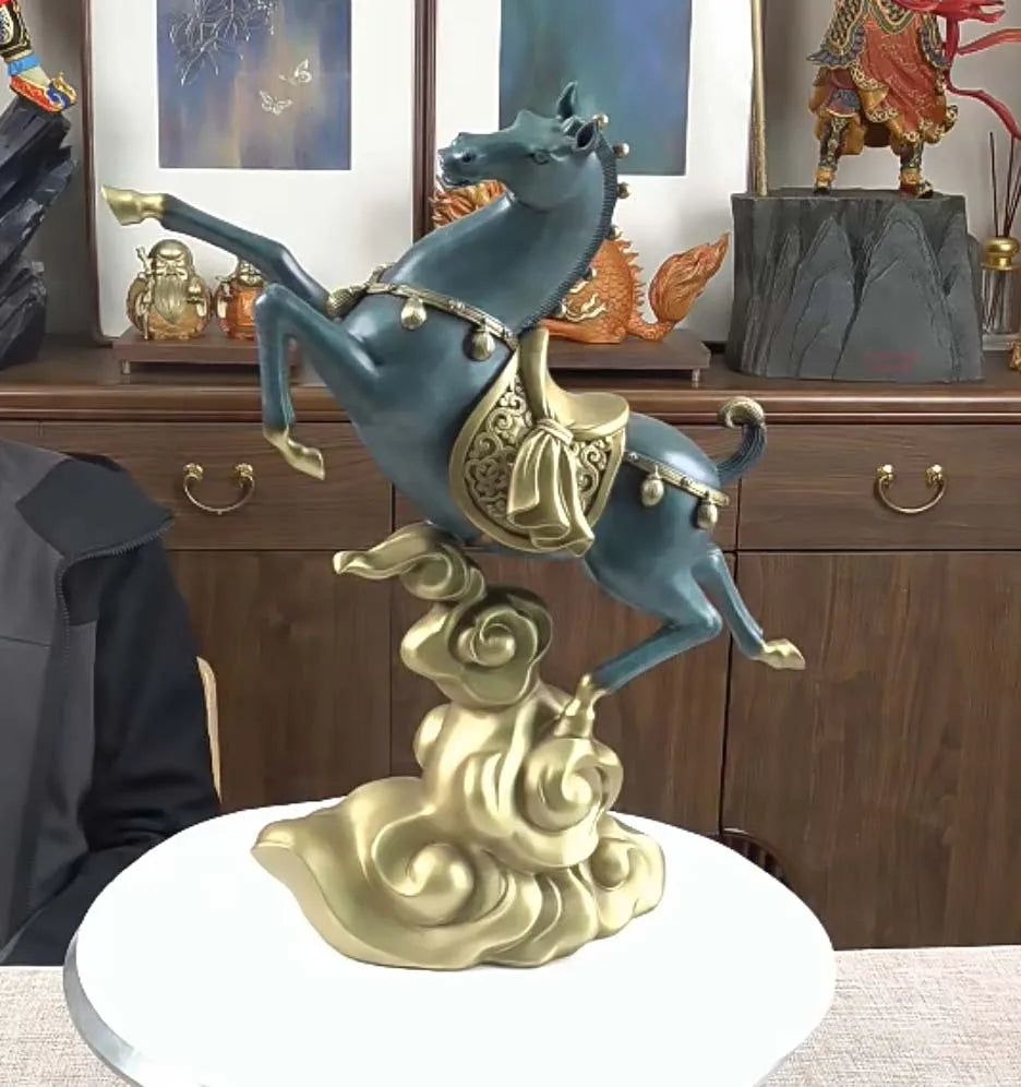 2023 high grade Good luck Royal Wealth Fortune horse mascot HOME OFFICE company decoration bring wealth money bronze Sculpture