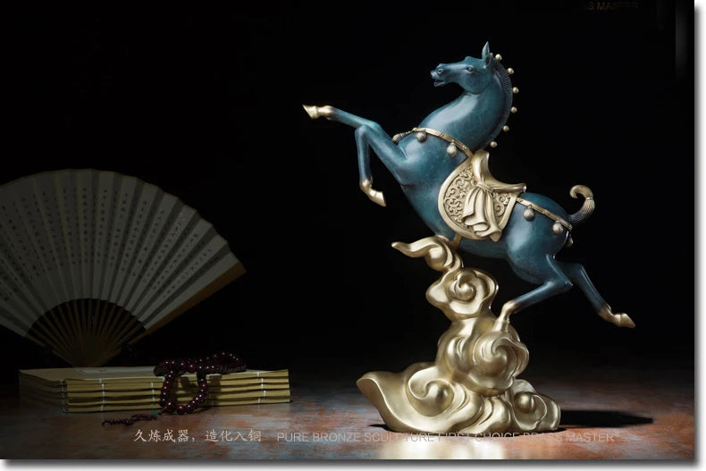 2023 high grade Good luck Royal Wealth Fortune horse mascot HOME OFFICE company decoration bring wealth money bronze Sculpture